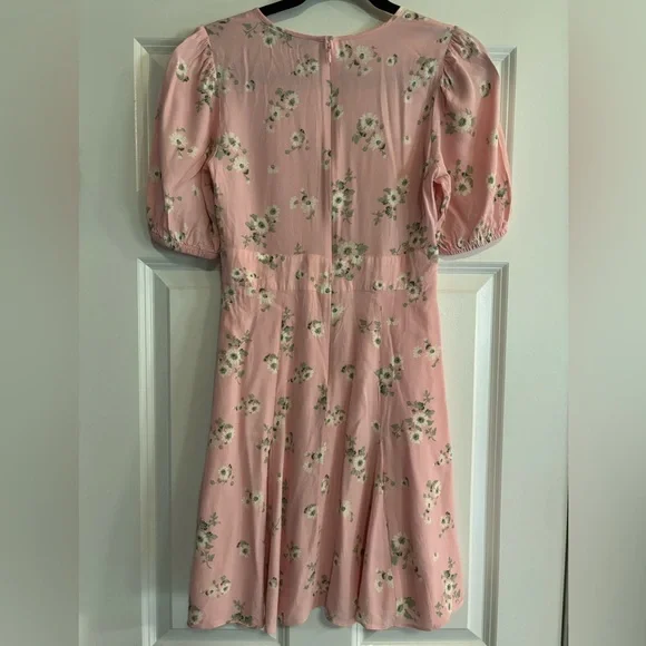 & Other Stories Pink Floral Short Sleeve Dress, size 2 - Picture 3 of 7